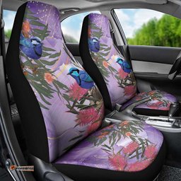 Australia Splendid Fairy Wren on Eucalyptus Car Seat Cover Epilepsy Awareness LT7