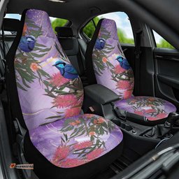 Australia Splendid Fairy Wren on Eucalyptus Car Seat Cover Epilepsy Awareness LT7