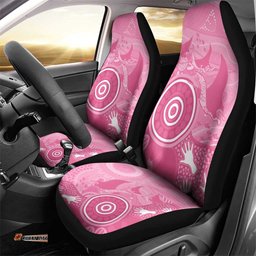 Australia Breast Cancer Awareness Car Seat Cover Pink Ribbon Manta Ray Aboriginal Art LT14