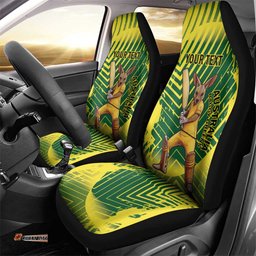 Custom Australia Cricket Car Seat Cover Aussie Baggy Greens - Kangaroo Mascot Style LT14