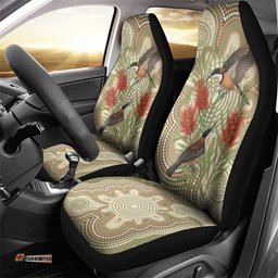 Australia Eastern Spinebill Car Seat Cover Aussie Honeyeater Bottlebrush Indigenous Art LT14