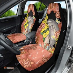 Australia Tawny Frogmouth Car Seat Cover Golden Wattle Banksia Aboriginal Art LT14