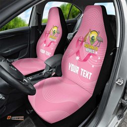 Custom Bowls Australia Breast Cancer Car Seat Cover Pink Ribbon Aussie Map With Kangaroo Emu LT14