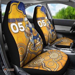 Custom Eagles Football Car Seat Cover Aboriginal Dot Art Pattern DT05