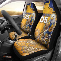 Custom Eagles Football Car Seat Cover Aboriginal Dot Art Pattern DT05