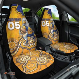 Custom Eagles Football Car Seat Cover Aboriginal Dot Art Pattern DT05