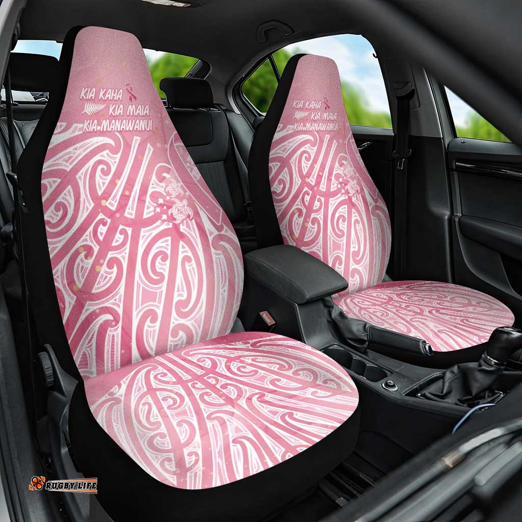 Breast Cancer Awareness Maori Car Seat Cover Kia Kaha Kia Maia Kia Manawanui LT7