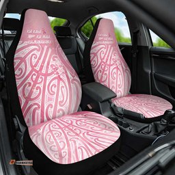 Breast Cancer Awareness Maori Car Seat Cover Kia Kaha Kia Maia Kia Manawanui LT7