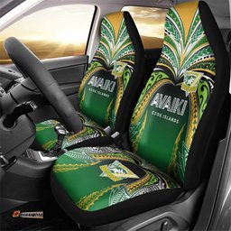 Cook Islands Rugby League Car Seat Cover Avaiki Tatau Tribal Motifs Black Color LT03