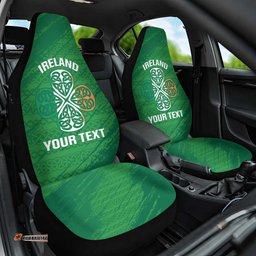 Custom Ireland Cricket Car Seat Cover Irish Celtic Knot - National Color LT14