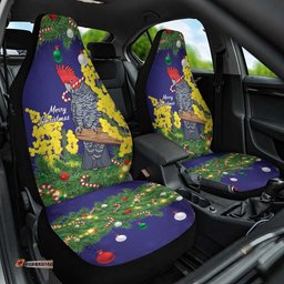 Australia Gang-gang Cockatoo Christmas Car Seat Cover Callocephalon Fimbriatum Golden Wattle Blue LT14