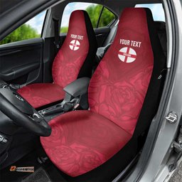 Custom England Rugby 2025 Car Seat Cover Go Champions Red Rose LT14