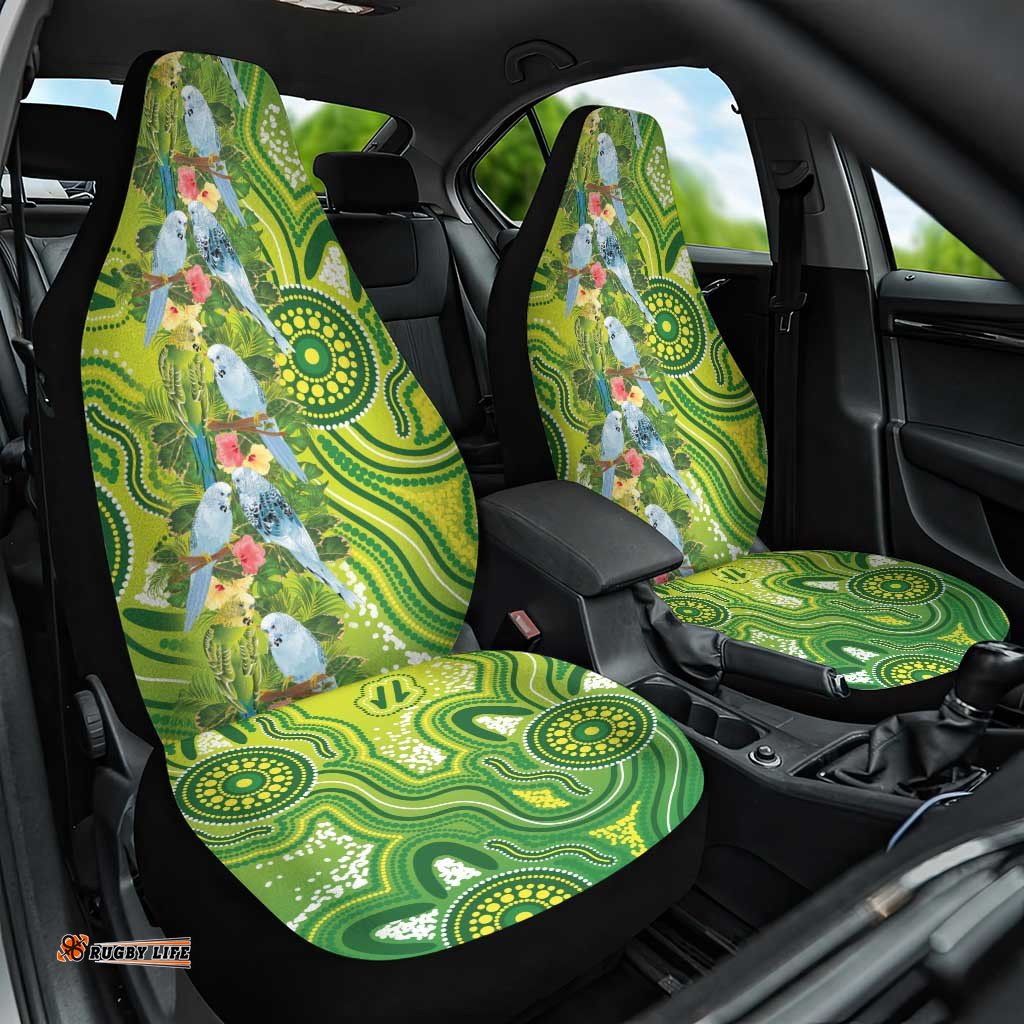 Budgerigar Australia Car Seat Cover Aussie Common Parakeet Indigenous Art LT14