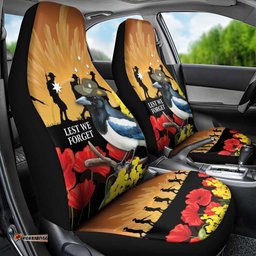 Australia Magpie ANZAC Day Car Seat Cover Rising Sun 25th April Poppy Golden Wattle LT14