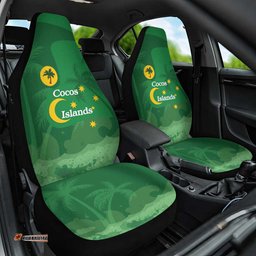 Australia Cocos Keeling Islands Car Seat Cover Southern Cross Palm Tree Pattern LT14