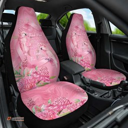 Australia Breast Cancer Awareness Car Seat Cover Think Pink Cockatoos Ribbon LT14