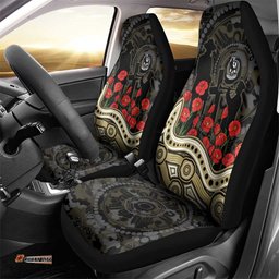 Collingwood Magpies ANZAC Day Car Seat Cover Indigenous Dot Art with Poppy Flower Tribute TS04