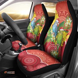 Budgerigar Australia Christmas Car Seat Cover Budgies Golden Wattle Aboriginal Red LT14
