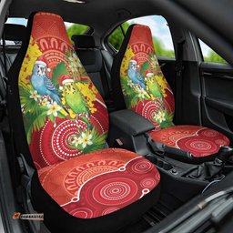 Budgerigar Australia Christmas Car Seat Cover Budgies Golden Wattle Aboriginal Red LT14