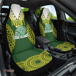 Avaiki Cook Islands Rugby Car Seat Cover Kuki Airani Tatau Green LT14