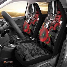 Collingwood Magpies ANZAC Personalised Car Seat Cover Lest We Forget Poppy Camo LT9