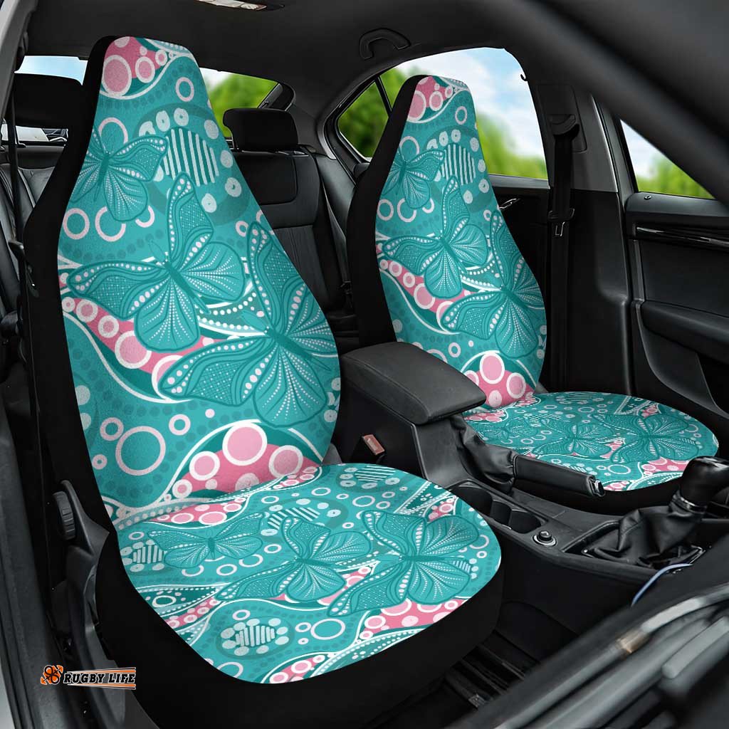 Australia Hereditary Cancer Awareness Car Seat Cover Aboriginal Butterflies LT7