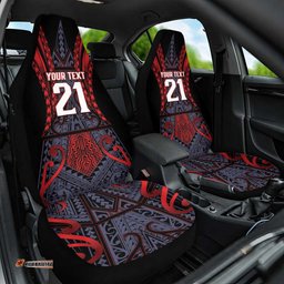 Custom New Zealand Car Seat Cover Maori Kiwiana Pattern Tukutuku Motif LT9