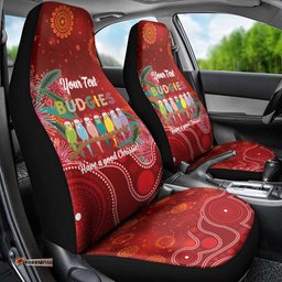 Australia Budgerigar Christmas Personalised Car Seat Cover Budgies Hakea Have A Good Chrissie LT14