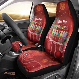 Australia Budgerigar Christmas Personalised Car Seat Cover Budgies Hakea Have A Good Chrissie LT14