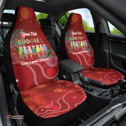 Australia Budgerigar Christmas Personalised Car Seat Cover Budgies Hakea Have A Good Chrissie LT14