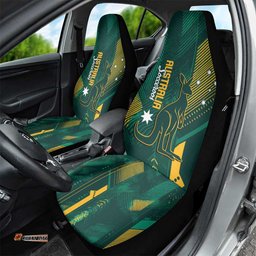 Australia Socceroos 2026 Custom Car Seat Cover Go Aussie Kangaroo National Color LT14