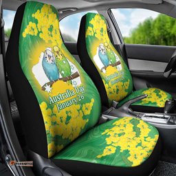 Budgerigar Australia Day Car Seat Cover Proud To Be An Aussie Opal National Color LT14