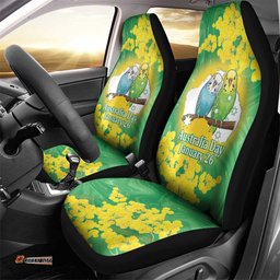 Budgerigar Australia Day Car Seat Cover Proud To Be An Aussie Opal National Color LT14