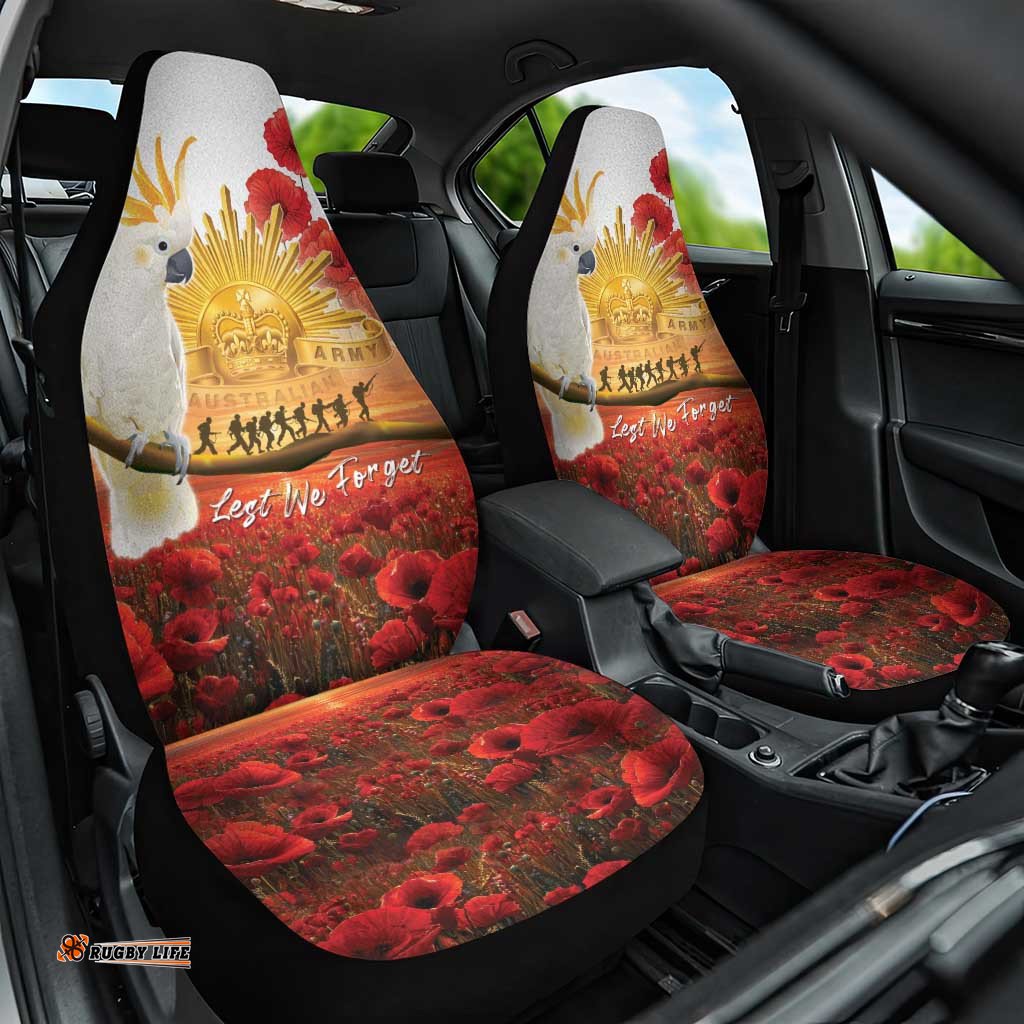 Australia Cockatoo ANZAC Day Car Seat Cover Lest We Forget LT05