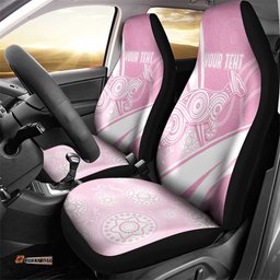 Australia Bowls Personalised Indigenous Pink Round Car Seat Cover LT7