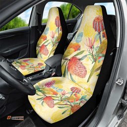 Birds and Floral Aussie Lorikeet Car Seat Cover Pastel Yellow LT7