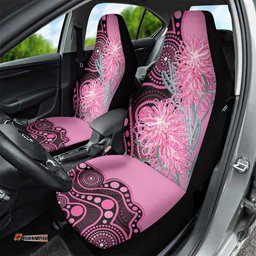 Australia Grevillea Car Seat Cover Aussie Native Spider Flower Indigenous Art LT14