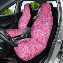 Australia Indigenous Pink Month Car Seat Cover Breast Cancer Aboriginal Dragonflies Ribbon LT14