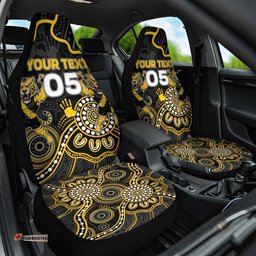 Custom Richmond Football Car Seat Cover Aboriginal Dot Art Pattern DT05