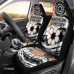 Australian Northern Territory Car Seat Cover Aboriginal with Sturt's Desert Rose LT9