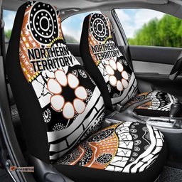 Australian Northern Territory Car Seat Cover Aboriginal with Sturt's Desert Rose LT9