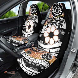 Australian Northern Territory Car Seat Cover Aboriginal with Sturt's Desert Rose LT9