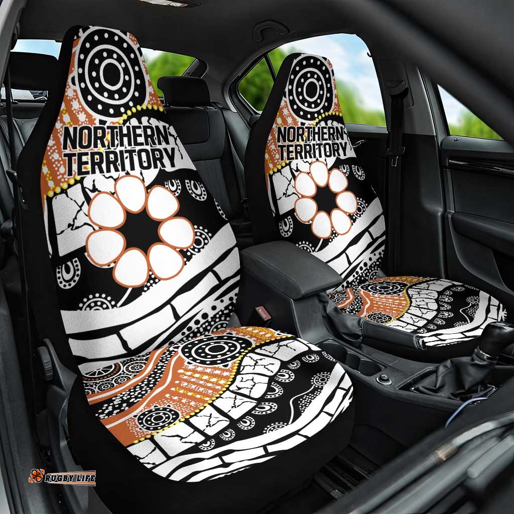 Australian Northern Territory Car Seat Cover Aboriginal with Sturt's Desert Rose LT9