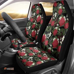 Australia Waratah Flannel Flower Car Seat Cover Aussie Native Flowers Seamless Stylized LT14