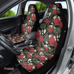 Australia Waratah Flannel Flower Car Seat Cover Aussie Native Flowers Seamless Stylized LT14