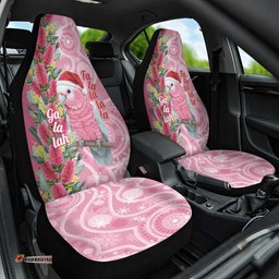Australia Pink Galah Christmas Car Seat Cover Falalalala Galalah Bottlebrush Aboriginal Art LT14