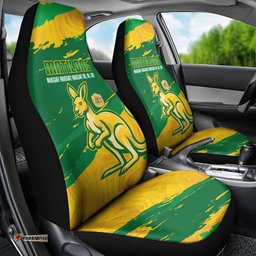 Australia Soccer Car Seat Cover 2025 Go Matildas Marble Grunge Style LT14