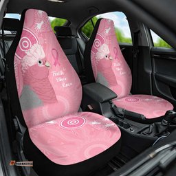Australia Breast Cancer Awareness Car Seat Cover Galah Faith Hope Love Pink Month LT14