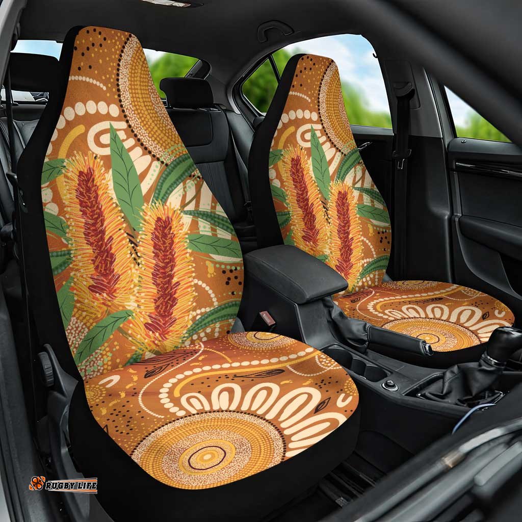 Australia Bottlebrush Car Seat Cover Callistemon Aussie Native Flowers Indigenous Art LT14