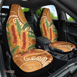 Australia Bottlebrush Car Seat Cover Callistemon Aussie Native Flowers Indigenous Art LT14